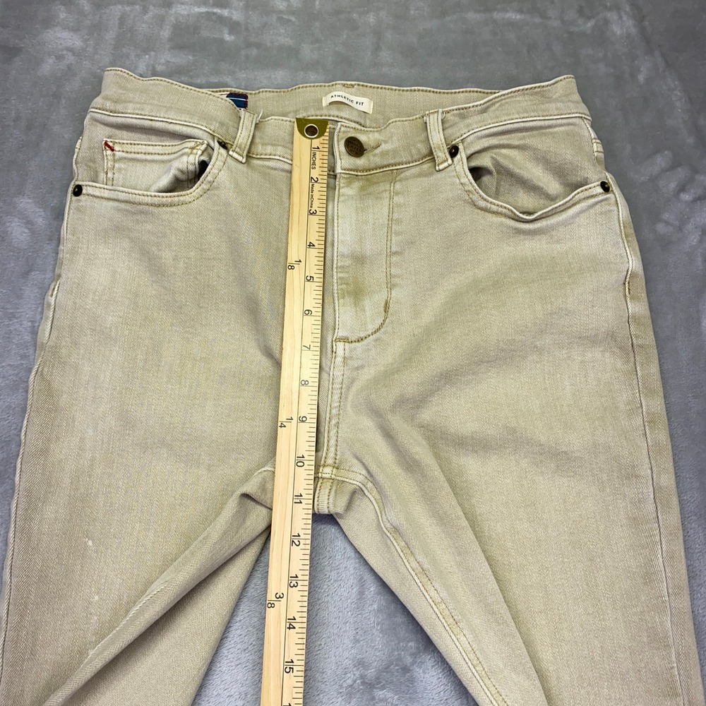 Marine Layer Mens 5 Pocket Athletic Fit Twill Pant Khaki Tan Sz 32 Fits 29" - Picture 3 of 11